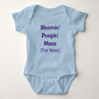 Funny Cute Poopin Mess Poop Humor Baby Romper