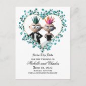 Funny Cute Punk Wedding Briefkaart (Voorkant)