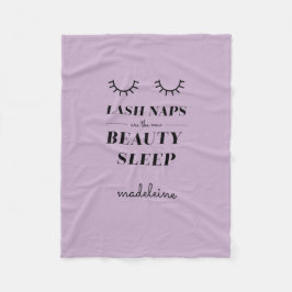 Funny Cute Quote Lash Nap Blanket Lavender Fleece Deken