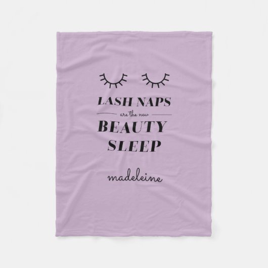 Funny Cute Quote Lash Nap Blanket Lavender Fleece Deken (Voorkant)