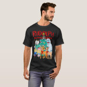 Funny Cute Rudolph The Red Nosed Reindeer Christma T-shirt (Voorkant volledig)