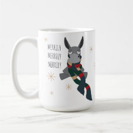 Funny Cute Sarcastically Merry Winter Donkey Koffiemok