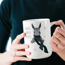 Funny Cute Sarcastically Merry Winter Donkey Koffiemok