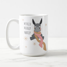 Funny Cute Sarcastically Merry Winter Donkey Koffiemok