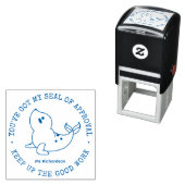 Funny Cute Seal of Recognition Teacher Phoogs Zelfinktende Stempel (In situ)