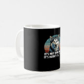 Funny & Cute Siberian Husky Dog Glitter Classic T- Koffiemok (Voorkant links)