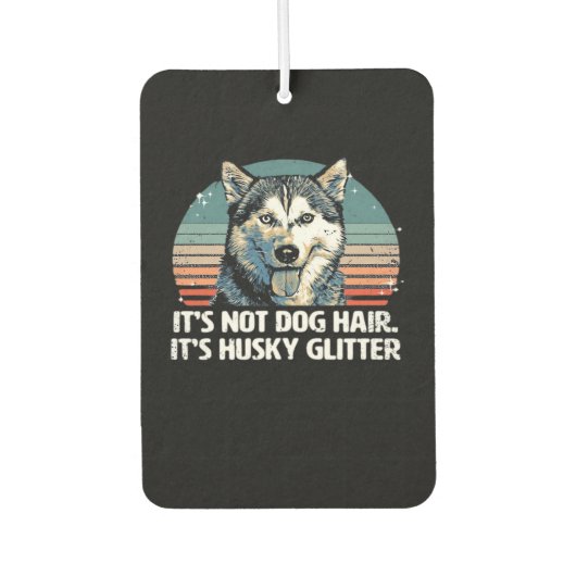 Funny & Cute Siberian Husky Dog Glitter Classic T- Luchtverfrisser (Voorkant)