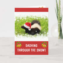 Funny Cute Skunk Kerstmis