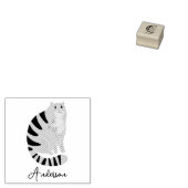  funny Cute Smiling Cat Rubberstempel (Gestempeld)