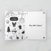 Funny Cute Squirrel Merry Kerstmis Feestdagen Kaart (Binnen)