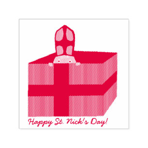 Funny Cute St. Nicholas Dutch Sinterklaas Kinder K Zelfinktende Stempel