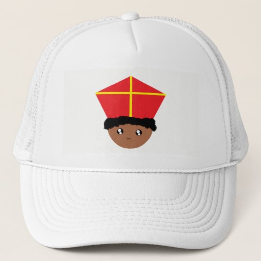 Funny Cute St. Nicholas Miter Zwarte Piet Kinder K Trucker Pet (Voorkant)