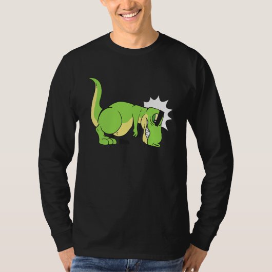 Funny Cute T Rex haat Push UPS T-shirt (Voorkant)