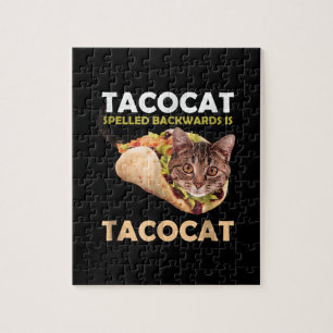 Funny Cute Tacocat Taco Cat Spelling Backward Legpuzzel