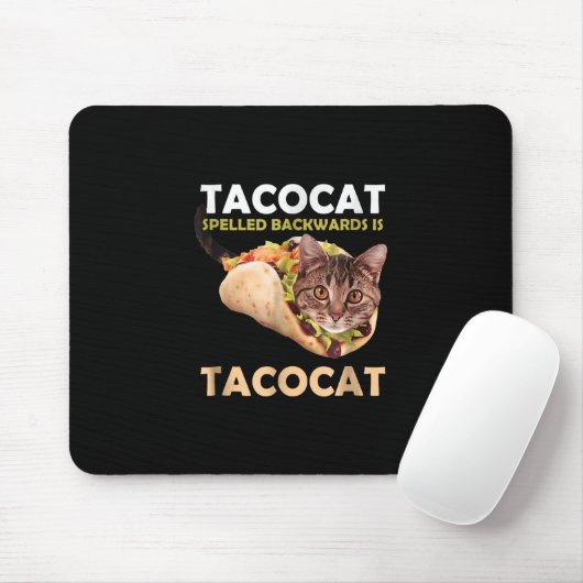 Funny Cute Tacocat Taco Cat Spelling Backward Muismat (Met muis)