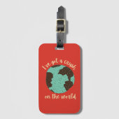 Funny Cute Traveler Backpacker Bagagelabel (Voorkant (verticaal))