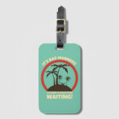 Funny Cute Traveler Backpacker Bagagelabel (Voorkant (verticaal))