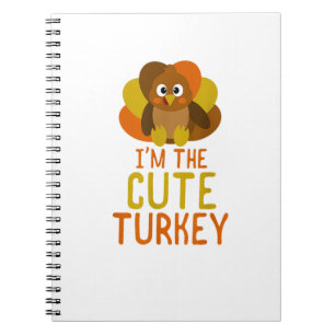Funny Cute Turkey Family Matching Thanksgiving Notitieboek