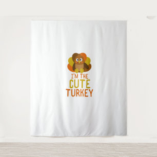 Funny Cute Turkey Family Matching Thanksgiving Wandkleed