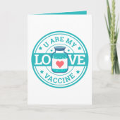 Funny Cute Valentijn Covid-19 vaccin Feestdagen Kaart (Voorkant)