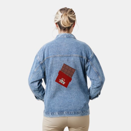 Funny & Cute Valentine’s Day Gift Denim Jacket (Model)