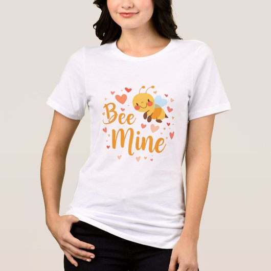 Funny & Cute Valentine’s Day Gift Tri-Blend Shirt (Voorkant)