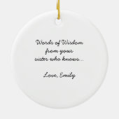 Funny & Cute Wedding Advice Kerstversiering Keramisch Ornament (Achterkant)