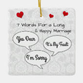 Funny & Cute Wedding Advice Kerstversiering Keramisch Ornament (Voorkant)