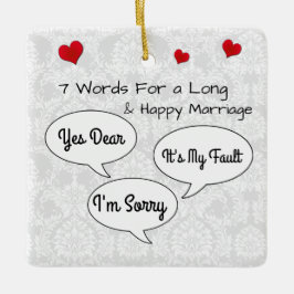 Funny & Cute Wedding Advice Kerstversiering Keramisch Ornament