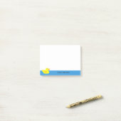 Funny Cute Yellow Duck Animal Naam Post-it® Notes (Op bureau)