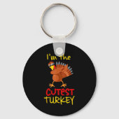 Funny Cutest Turkey Matching Family Group Thanksgi Sleutelhanger (Voorkant)