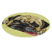 Funny Cutting Board met Pug Dog - Uw kleuren Snijplank (Hoek)