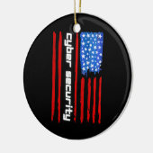 Funny Cybersecurity IT-analist Amerikaanse vlag Keramisch Ornament (Links)