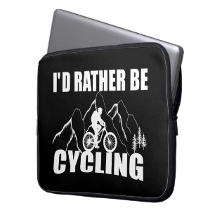 Funny cycling quote laptop sleeve