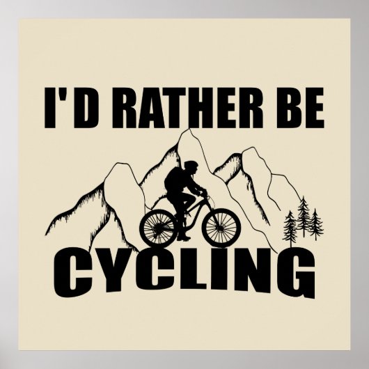 Funny cycling quote poster (Voorkant)