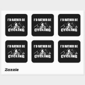 Funny cycling quote vierkante sticker (Vel)
