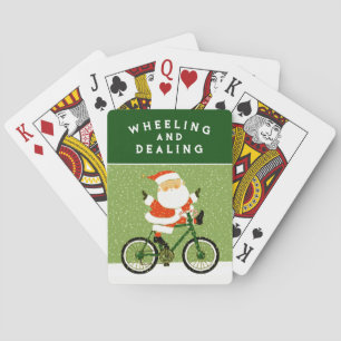 Funny Cyclist kerstspeelkaarten Pokerkaarten