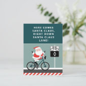Funny Cycliste Carte de Noël (Debout devant)