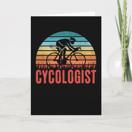 Funny Cycoloog Cyclist Cyclist Cadeft Kaart (Voorkant)