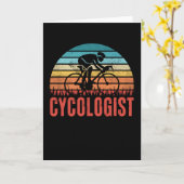 Funny Cycoloog Cyclist Cyclist Cadeft Kaart (Gele Bloem)
