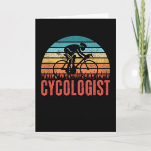 Funny Cycoloog Cyclist Cyclist Cadeft Kaart