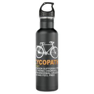Funny Cycopath Design for Cyclists Waterfles