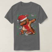 Funny Dabbing Cat Ugly KerstSweater Party Cos. T-shirt (Design voorkant)