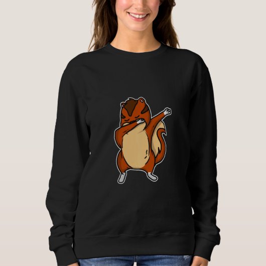 Funny Dabbing Chipmunk Dab Dance Cool Squirrel Trui (Voorkant)