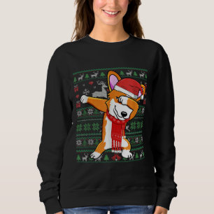 Funny Dabbing Corgi laide Noël Sweat Co