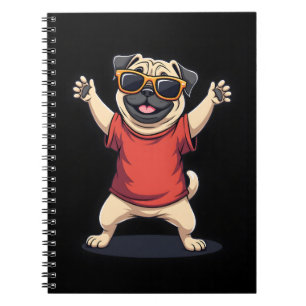 Funny Dabbing Dab Pug Dog Pets Dance Animal Puppy Notitieboek