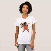 Funny Dabbing Dab Pug Dog Pets Dance Animal Puppy T-shirt (Voorkant volledig)