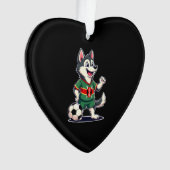 Funny Dabbing Husky Dog Kenya Football - Kenyan Fl (devant)