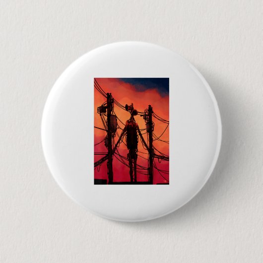 Funny dabbing Siren Head meme c Ronde Button 5,7 Cm (Voorkant)