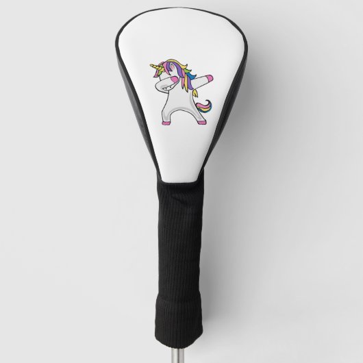 Funny Dabbing Unicorn Golfheadcover (Voorkant)